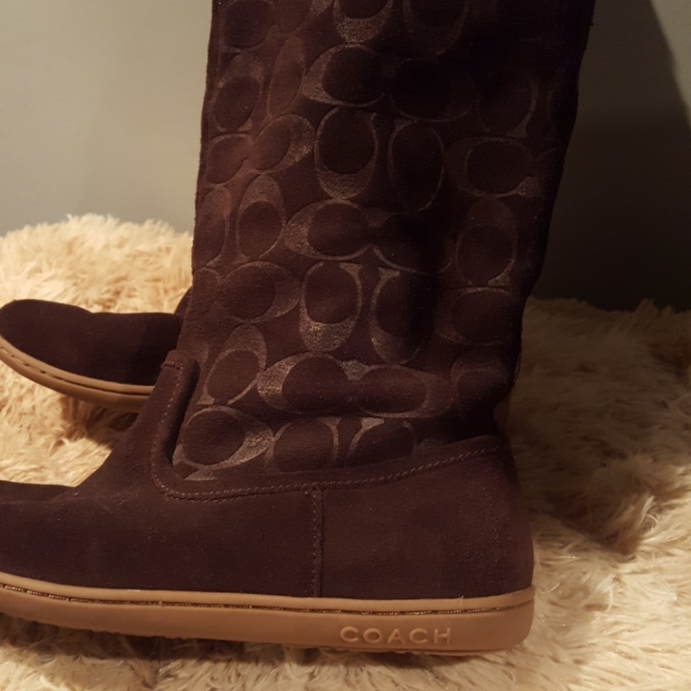 Gently loved COACH Monogram Maressa Boots